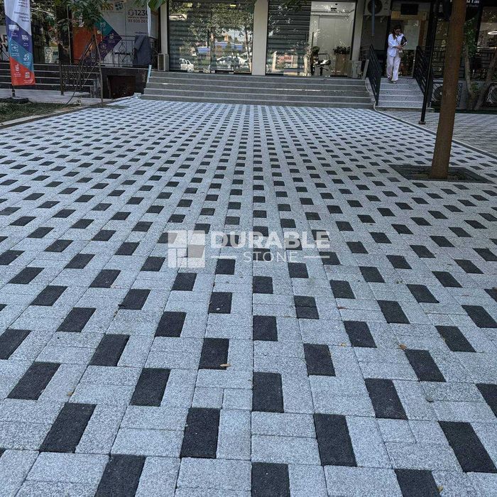 Брусчатка разных цветов и размеров. Тротуарная плитка. Пресс Брусчатка