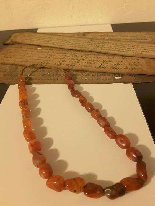 Colier tibetan din agate