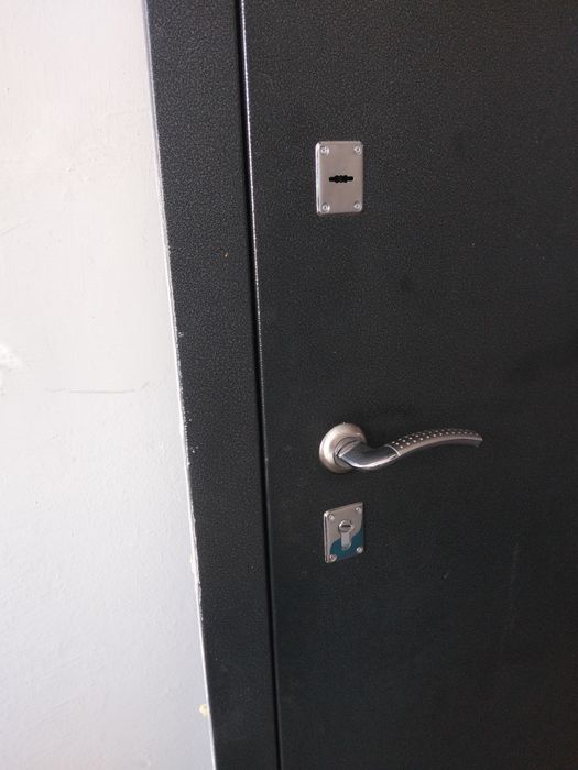 Входные двер цвет черный