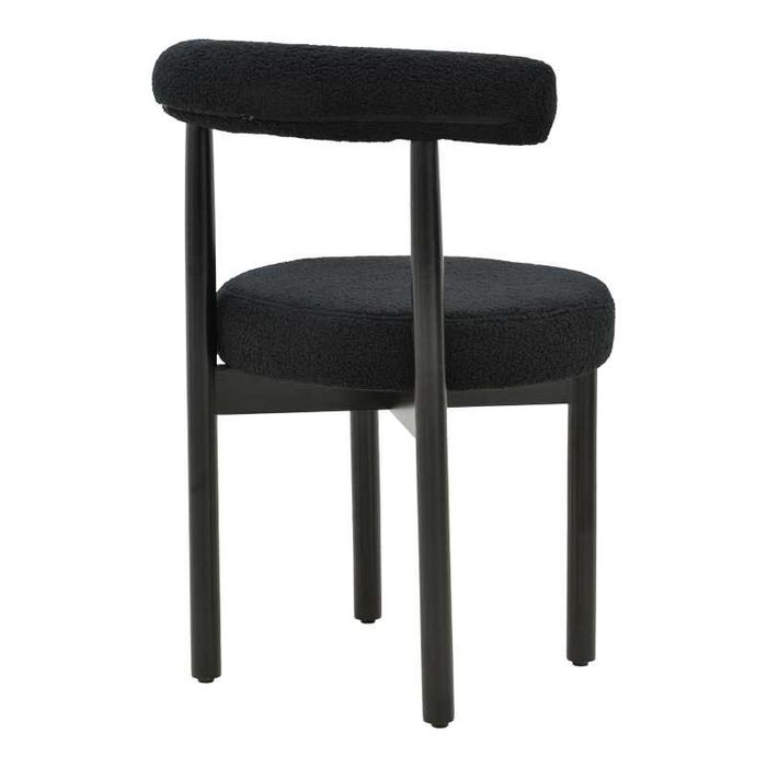 Стол, Fenza, Орех, Черен, Дърво, 60х54х75см.