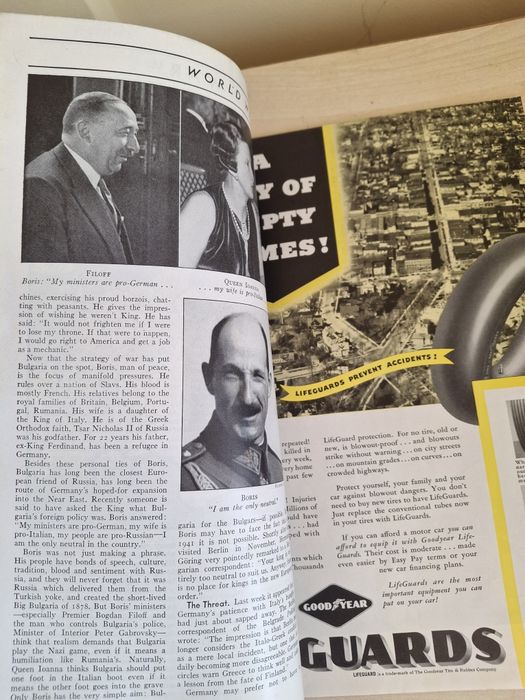 Цар Борис III TIME Magazine 1941 20 януари списание Тайм