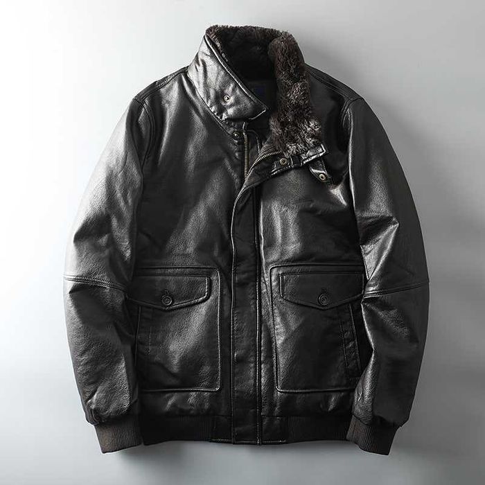 Кожаная куртка, мужская Carrera Marrone со стеганым подкладом