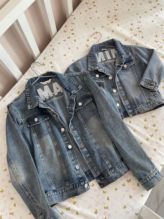 Комплект дънкови якета за майка и дъщеря - мама М и дъщеря 4-5