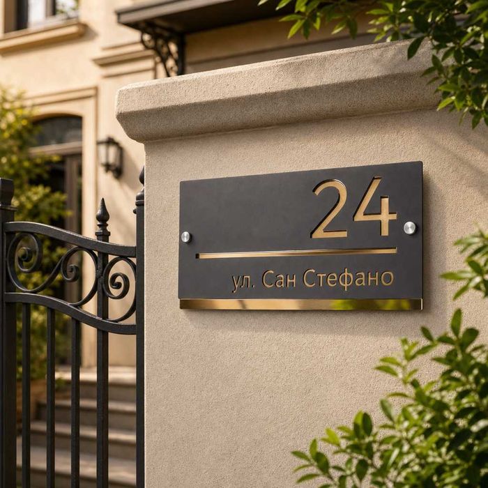 Персонализирани декоративни табели за дом, вход или апартамент под наем / address plate