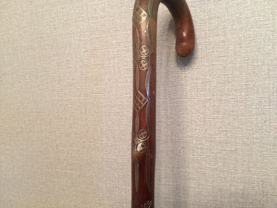Трость. Дерево. Инкрустация - серебро. Принадлежала  Закирову.