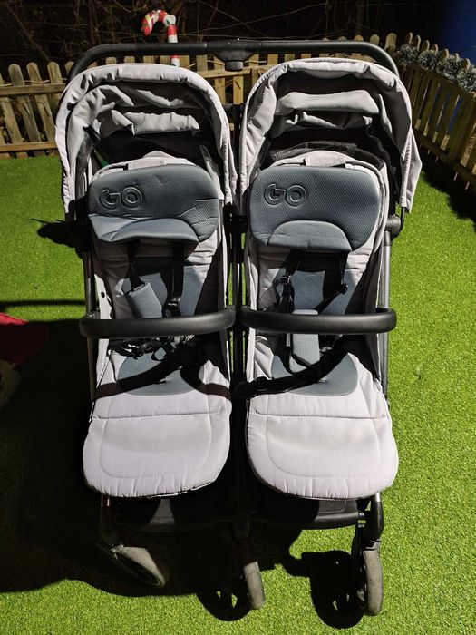 Количка за близнаци Easy Go Echo Cloudy Grey