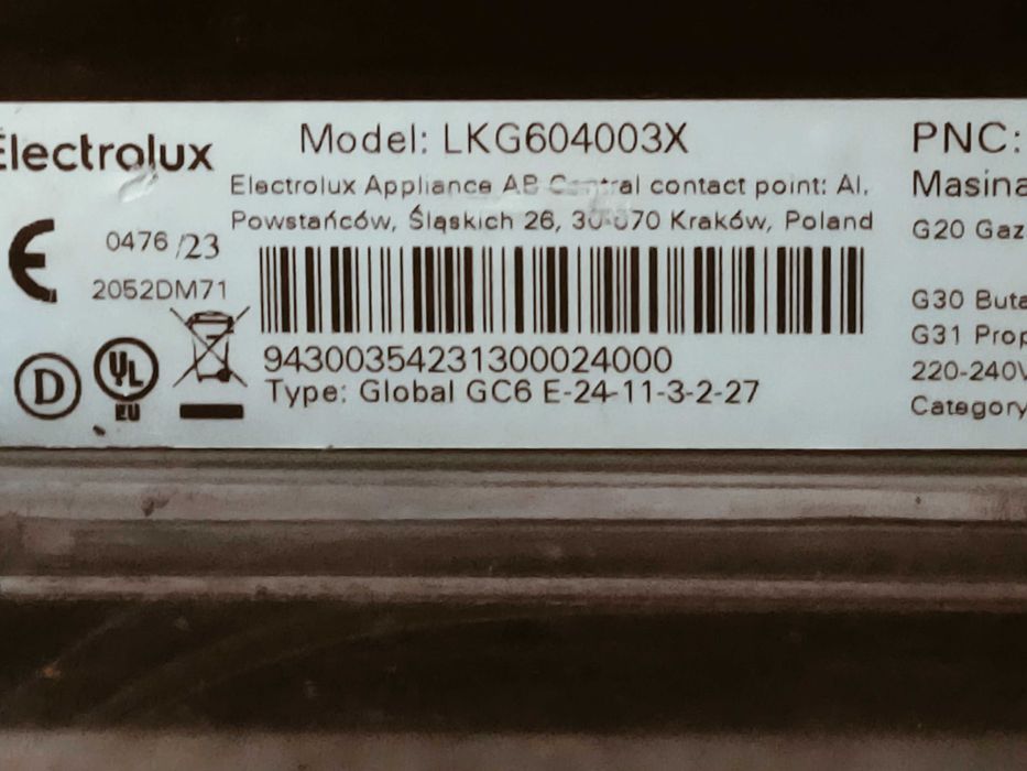 vand aragaz pe gaz electrolux