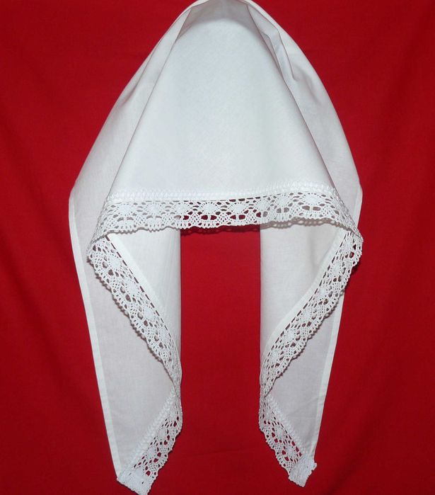 Кърпи за глава от ранфорс-бели и червени, различни модели и размери