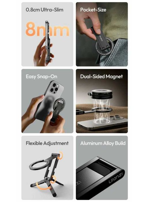 Складной магнитный мини-штатив для телефона akm3