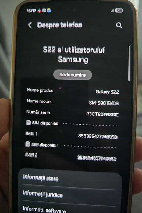 Samsung S22 in garantie