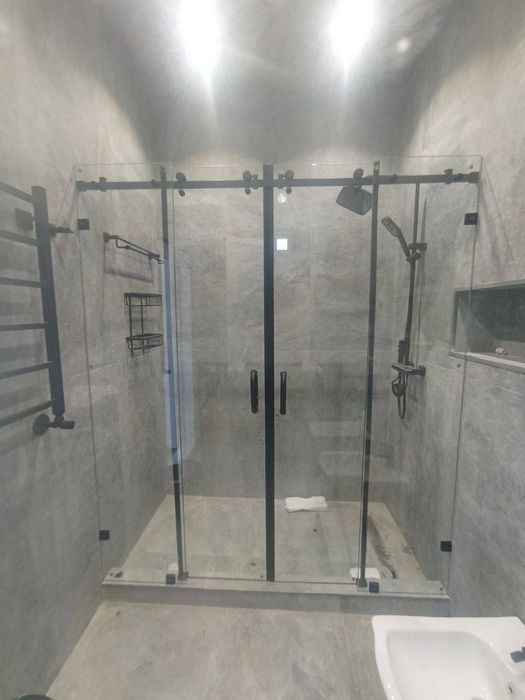 Душ кабина каленное стекло 10 мм душевые перегородки