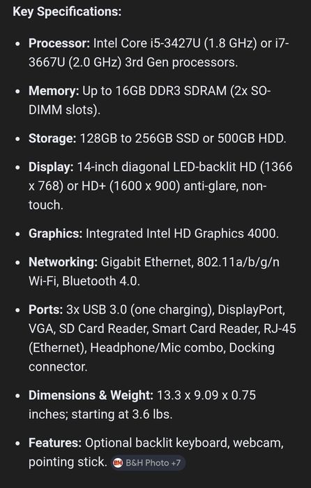 Laptop HP Elitebook Folio 9470m