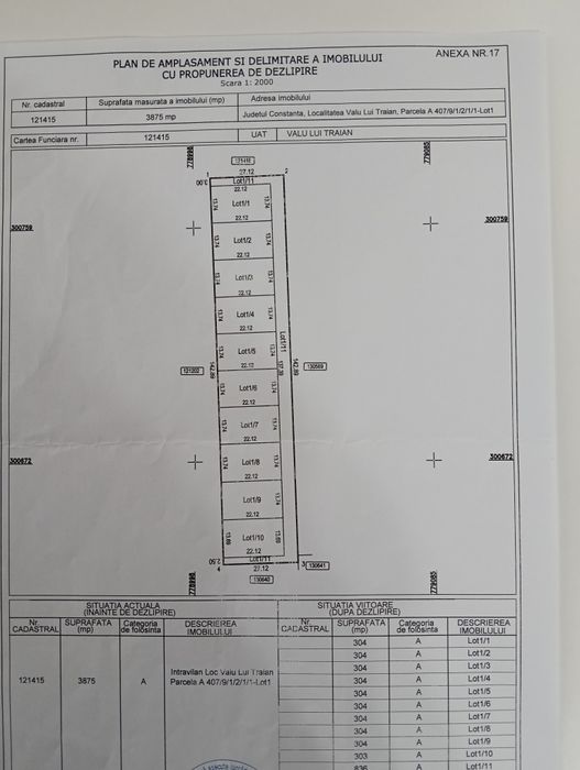 Vând loturi teren intravin  Valu lui Traian