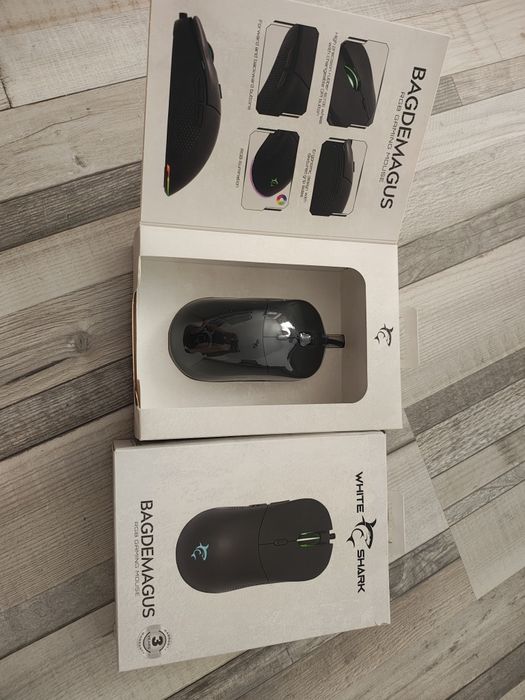 Mouse gaming White Shark Bagdemagus, 7200DPI, Iluminare RGB, Negru
