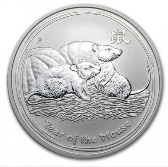 Сребърни монети от 1 oz Лунари Кон 26, Дракон, Панда, кюлче мед