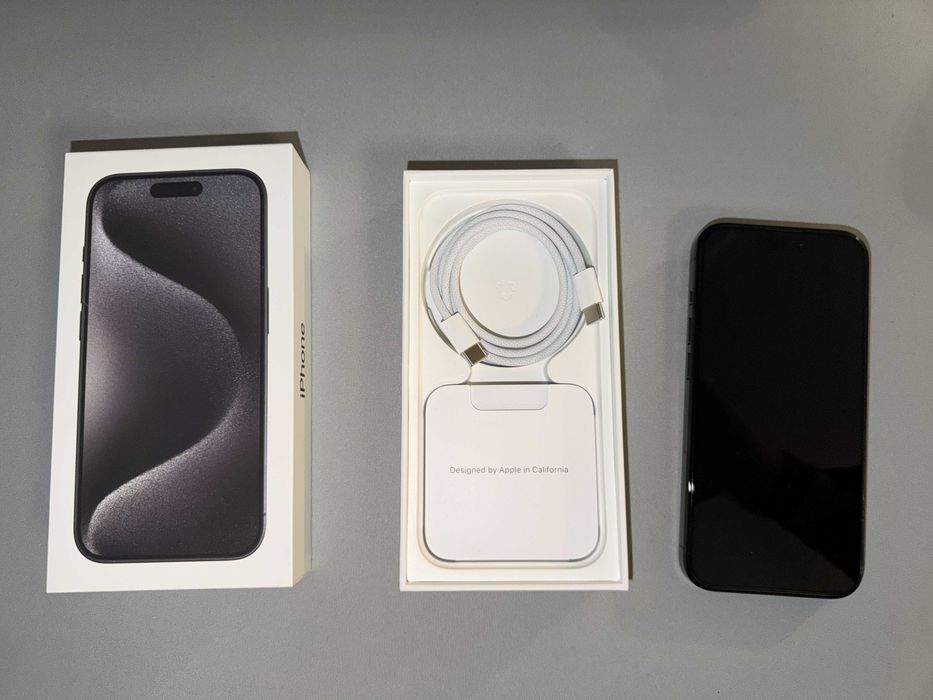 Apple iPhone 15 Pro Titanium Black 128GB [Заводско съст., БЕЗ БАРТЕР]