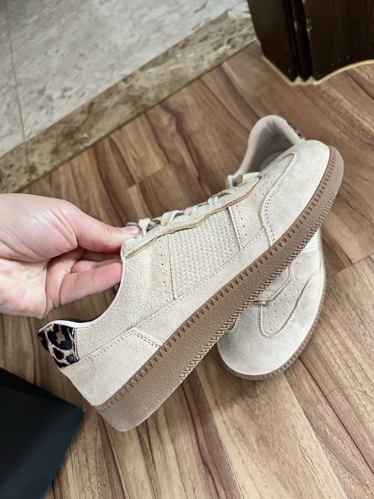 Кеды кроссовки бежевые