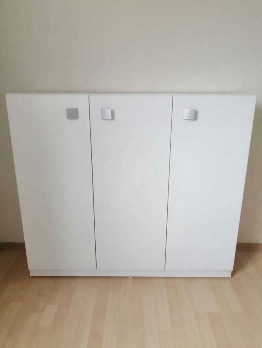 Заглавие: Шкаф / Скрин IKEA VIHALS с чекмеджета и врати (105х140 см) – Бял