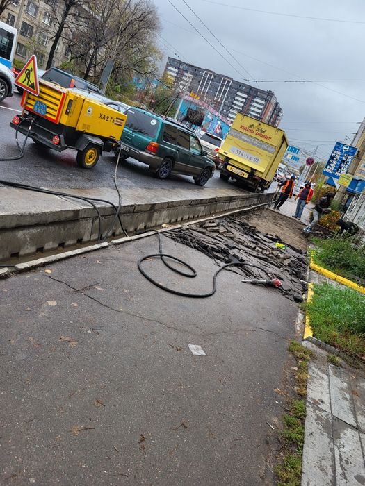 Аренда компрессора, с молотками
