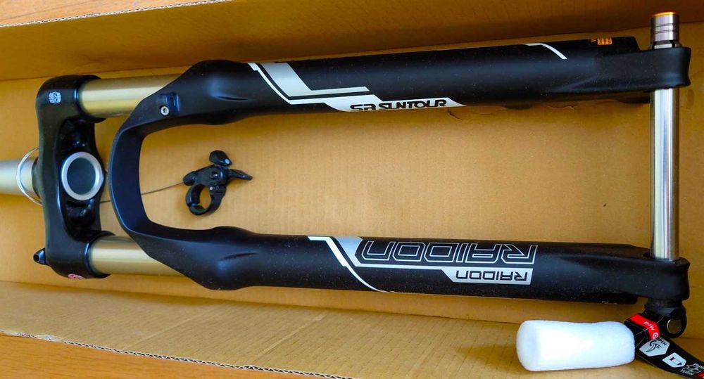 Вилка алуминий SR RAIDON-XC RLR DS 27.5", 100-120мм, Remote, ос 15х100