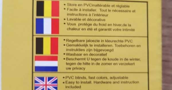 Jaluzele orizontale PVC albe 45x160 cm - 2 buc
