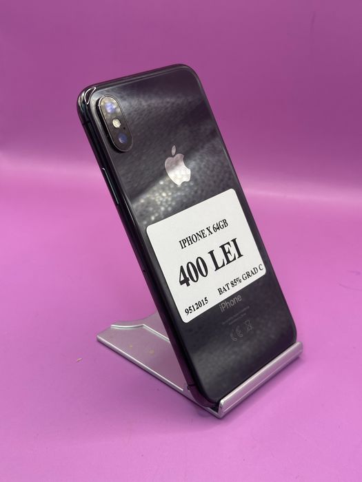 IPHONE X 64GB 85% fisurat •Matei Amanet Crangasi • 95120