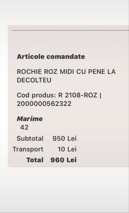 Rochie Poema deosebita noua