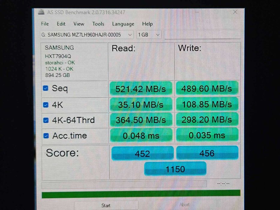 SSD pm883 960GB samsung