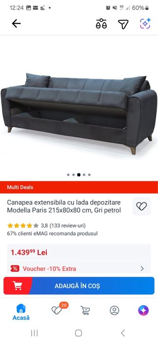 Canapea exresibila 2 persoane ca noua