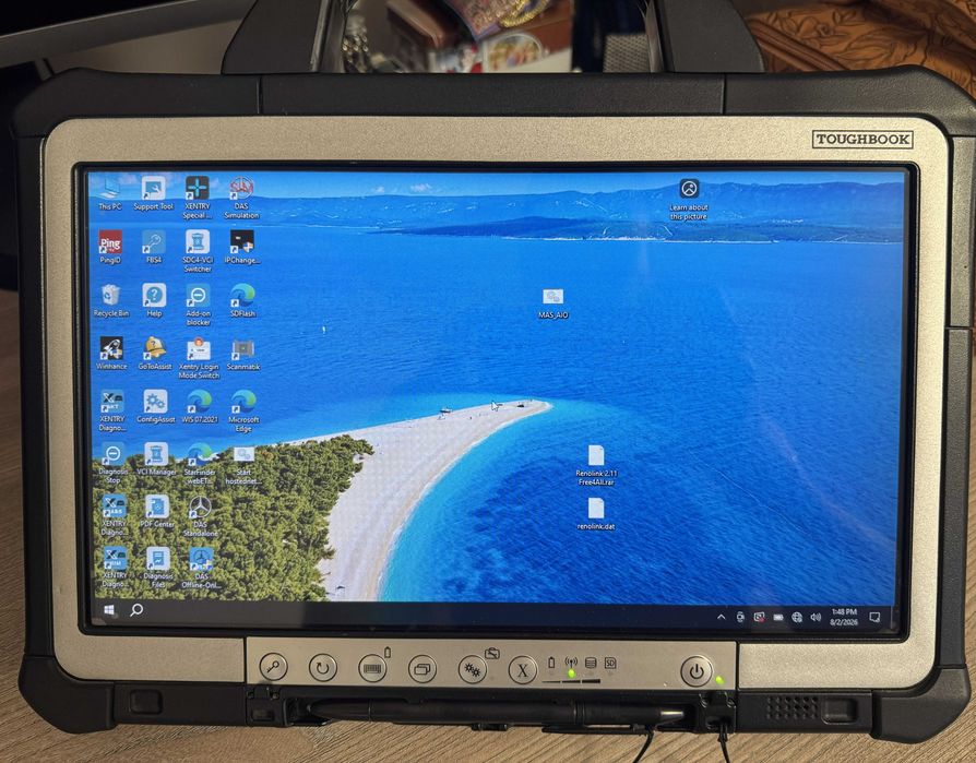 Panasonic Toughpad CF-D1, MK3 + diagnoza Mercedes STAR C5