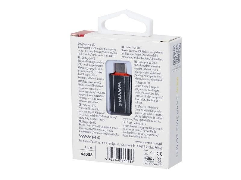 адаптер wayme otg от usb-c към usb а carmotion 63058