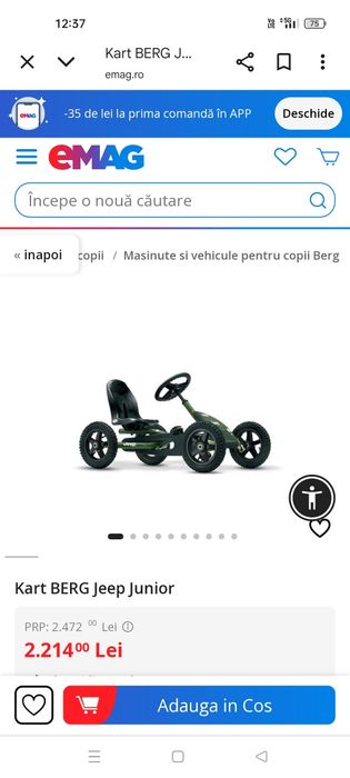 Vând kart copi jeep