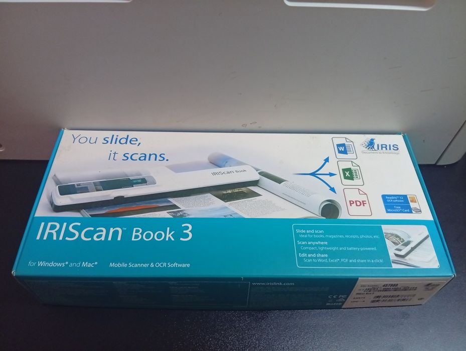 Scanner portabil IRIScan Book 3 – PDF / Word / OCR – documente, cărți
