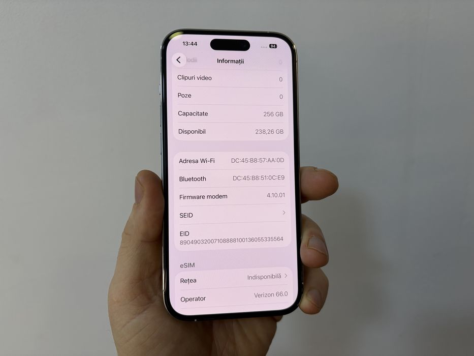 Iphone 14 Pro, 256 gb, Silver, Esim, cu bypass