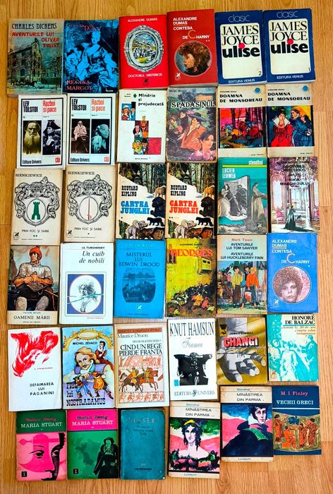 Lot 94 de cărți vechi: literatură clasică și de aventuri
