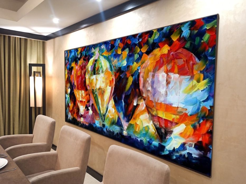 Большая картина холст масло абстрактная живопись ручная