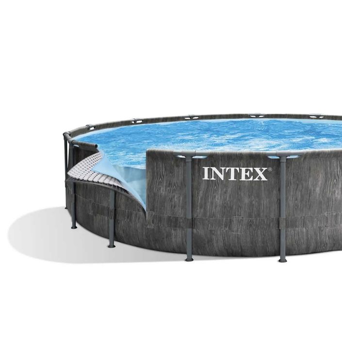 Piscină Intex Greywood Prism Frame Premium 549 × 122 cm + pompă + scară