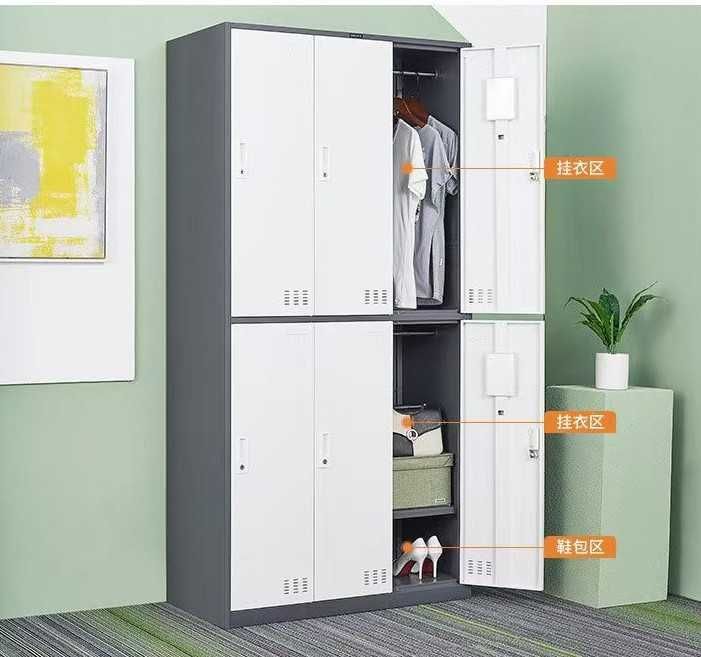 Metall garderob shkafi / ikki eshikli, uch eshikli variantlar