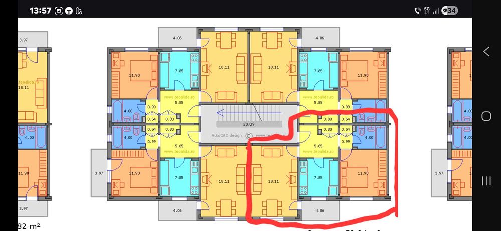 Apartment 2 camere decomandat Girocului