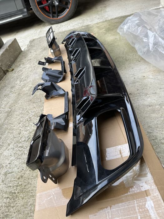 ДИФУЗЬОР и накрайници Mercedes  A45 amg  A-CLASS W176 ЧЕРЕН ЛАК