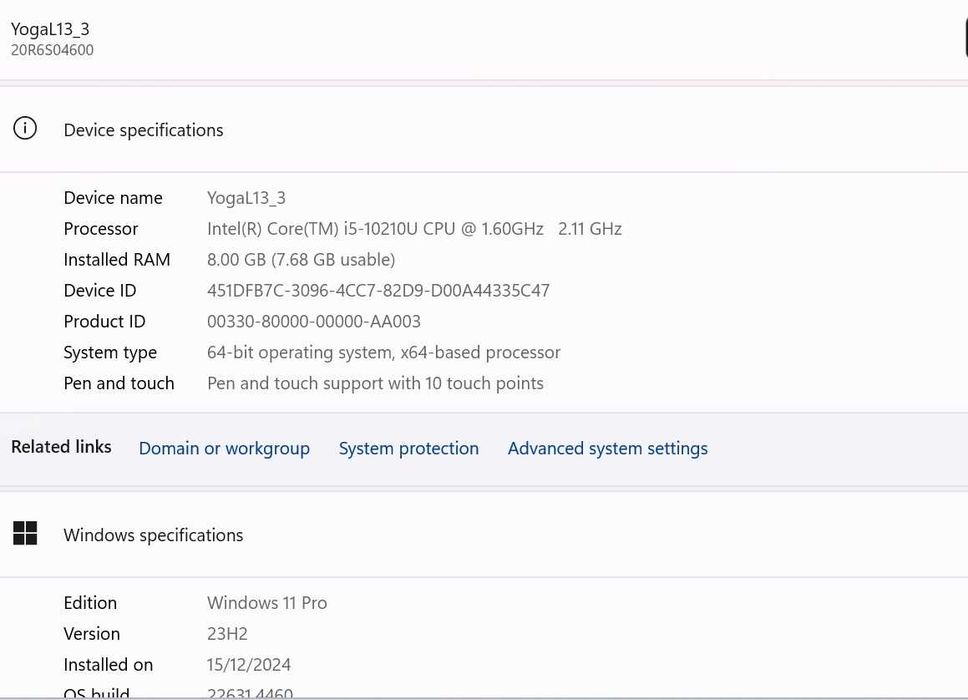 Таблет и Лаптоп 2в1 Lenovo ThinkPad L13 Yoga i5-10210U/8GBRAM/SSD256GB