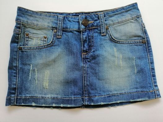 Джинсовая мини- юбка