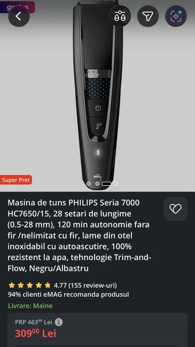 Masina de tuns Philips Seria 7000 full box