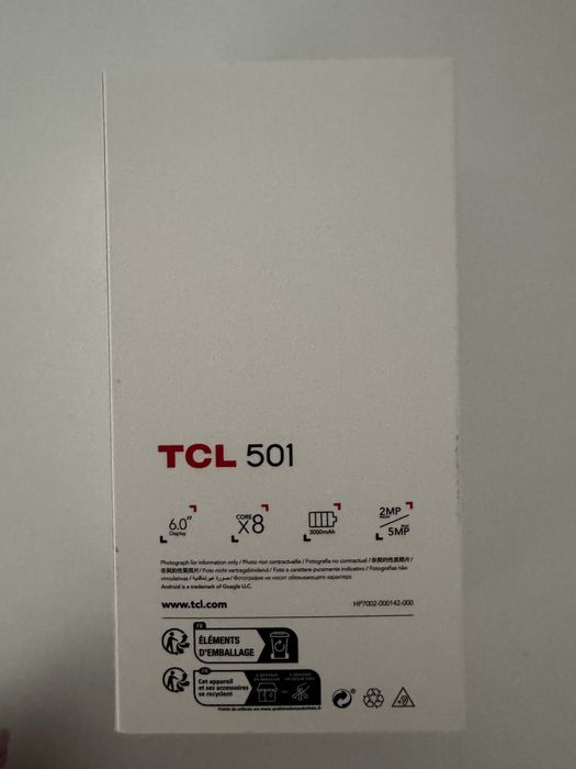 TCL 501, NOU, sigilat