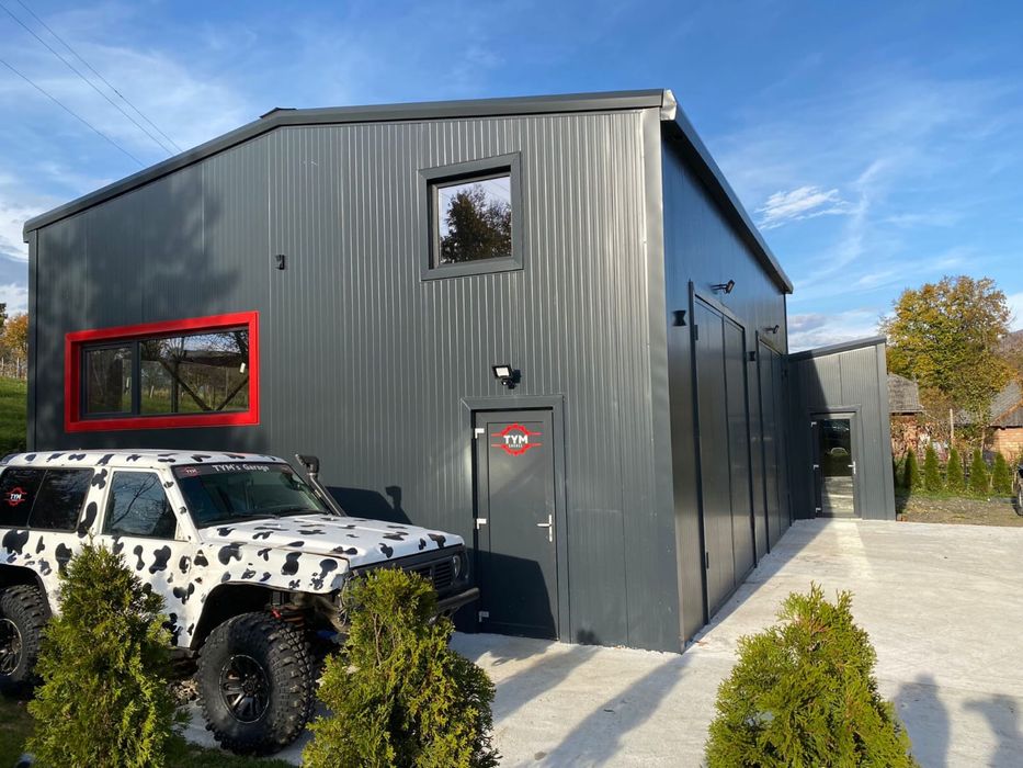 Vand Hala Metalica garaj pentru masina complet cu panouri sandwich