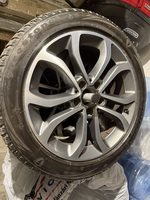 Jante Mercedes 17” 5x112 in doua latimi 7J fata si 8J spate, vin de pe C classe W205 cu anvelope 225 50 17 si 245 45 17 iarna