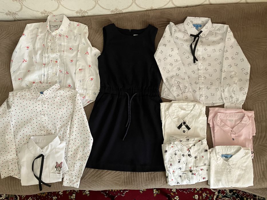 Школьные рубашки и сарафан на девочку