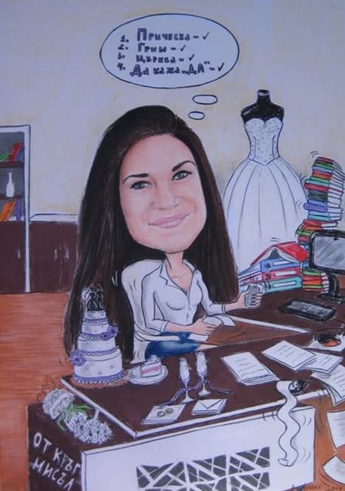 Ръчно рисувам карикатури със сух пастел по поръчка