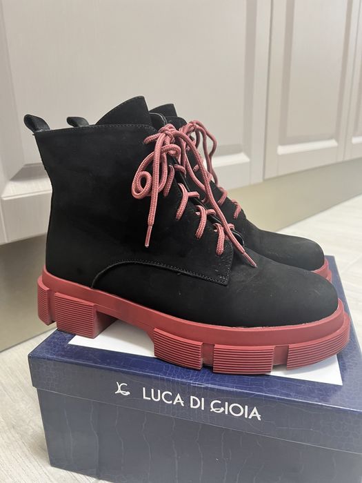 Bocanci din piele nabuc Luca Di Gioia