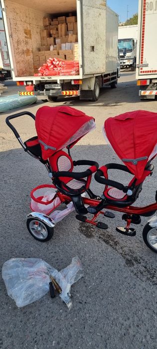 Коляска Велосипед 2в1 для двойни Прогулочный